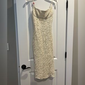 Bardot dress; Size Small; Off White; only worn once; excellent condition